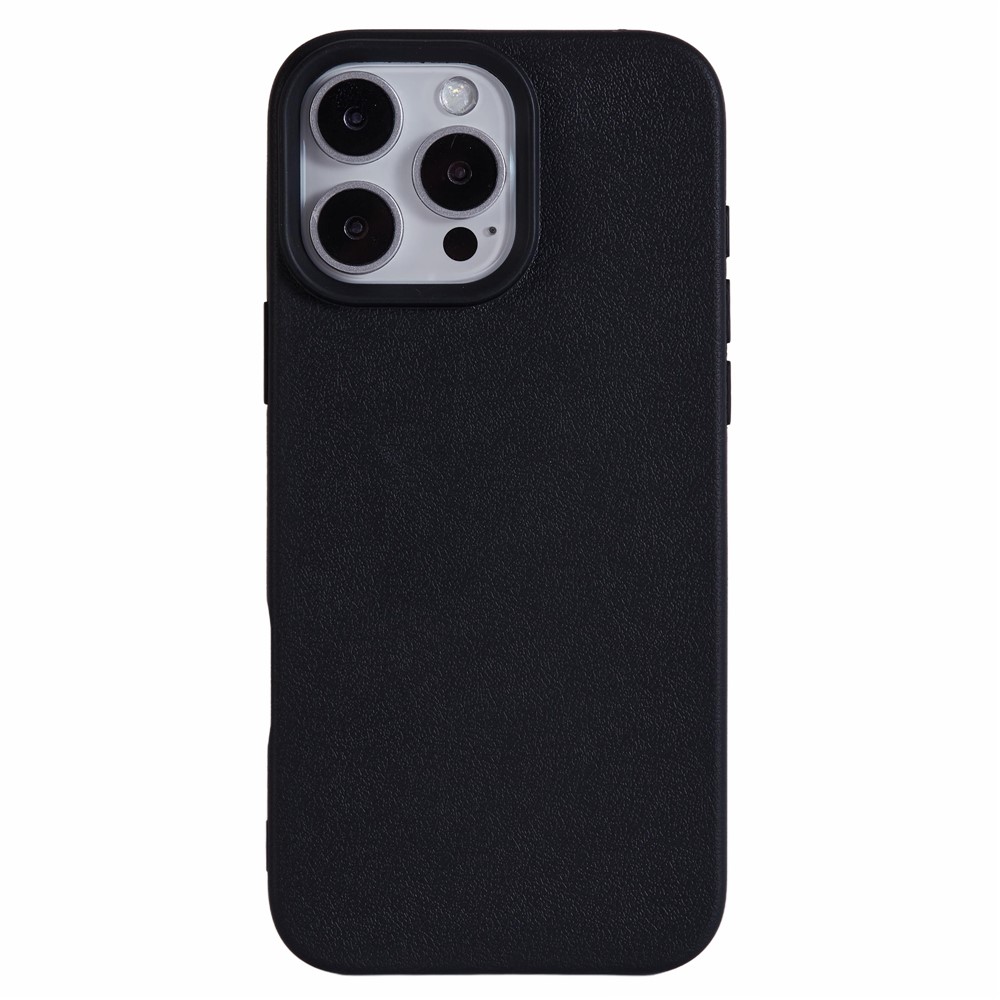 For iPhone 14 Pro Case Litchi Texture TPU Shockproof Phone Cover - Black
