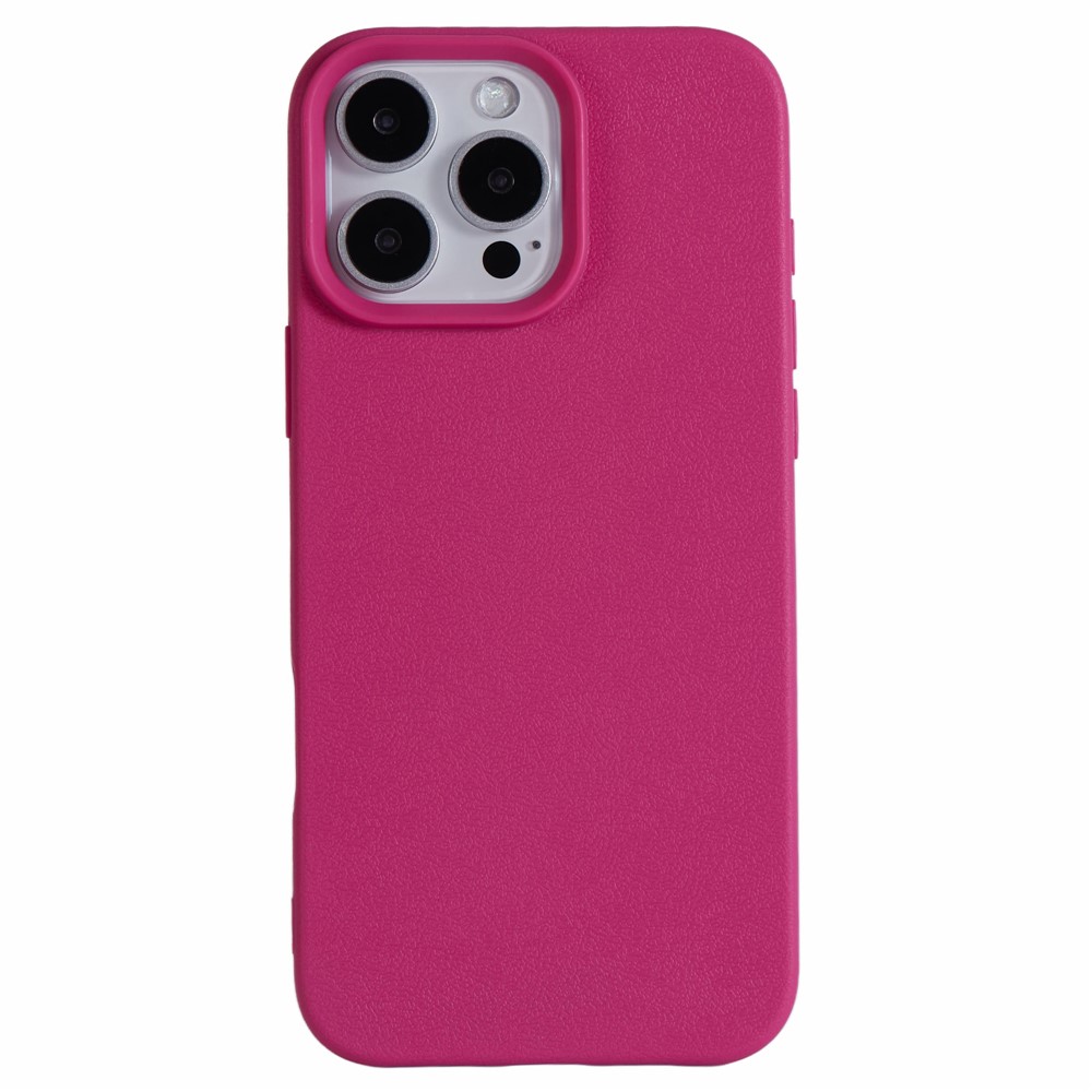 For iPhone 13 Pro Case Litchi Texture TPU Shockproof Phone Cover - Rose