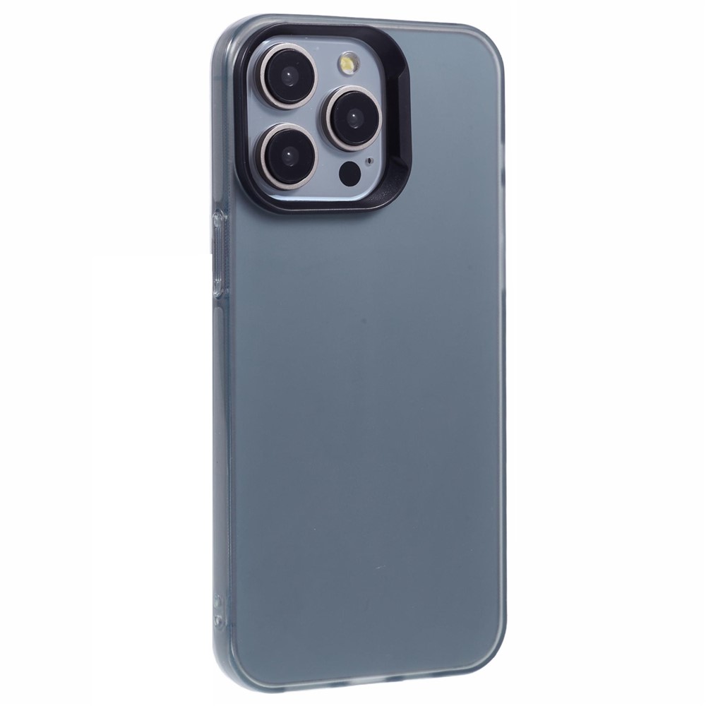 DME Series For iPhone 14 Pro Case Matte TPU Shockproof Phone Cover - Translucent Black