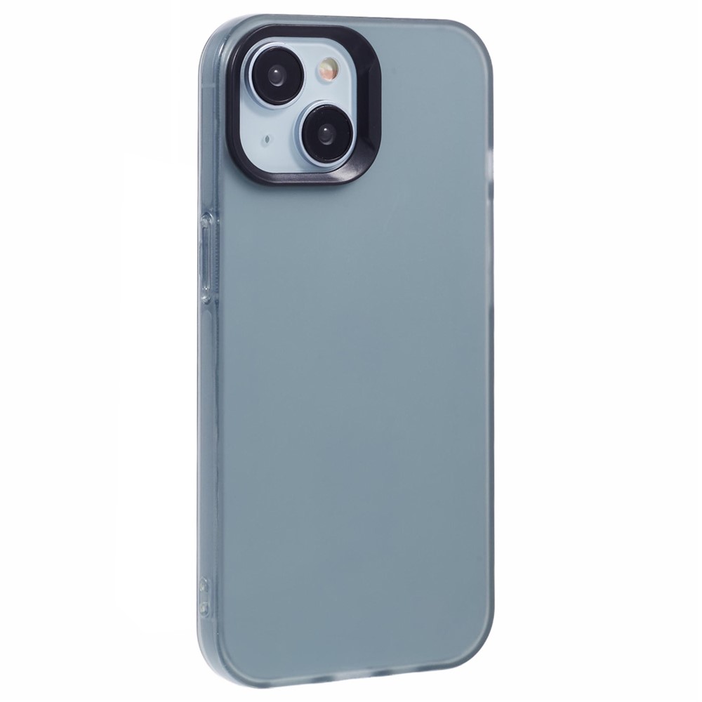 DME Series For iPhone 15  Case Matte TPU Shockproof Phone Cover - Translucent Black