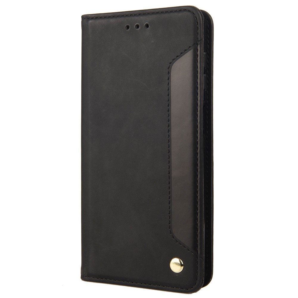 For Motorola Moto G42 4G Splicing Skin-touch Feeling Phone Stand Case PU Leather Wallet Magnetic Auto-absorbed Cover - Black-9