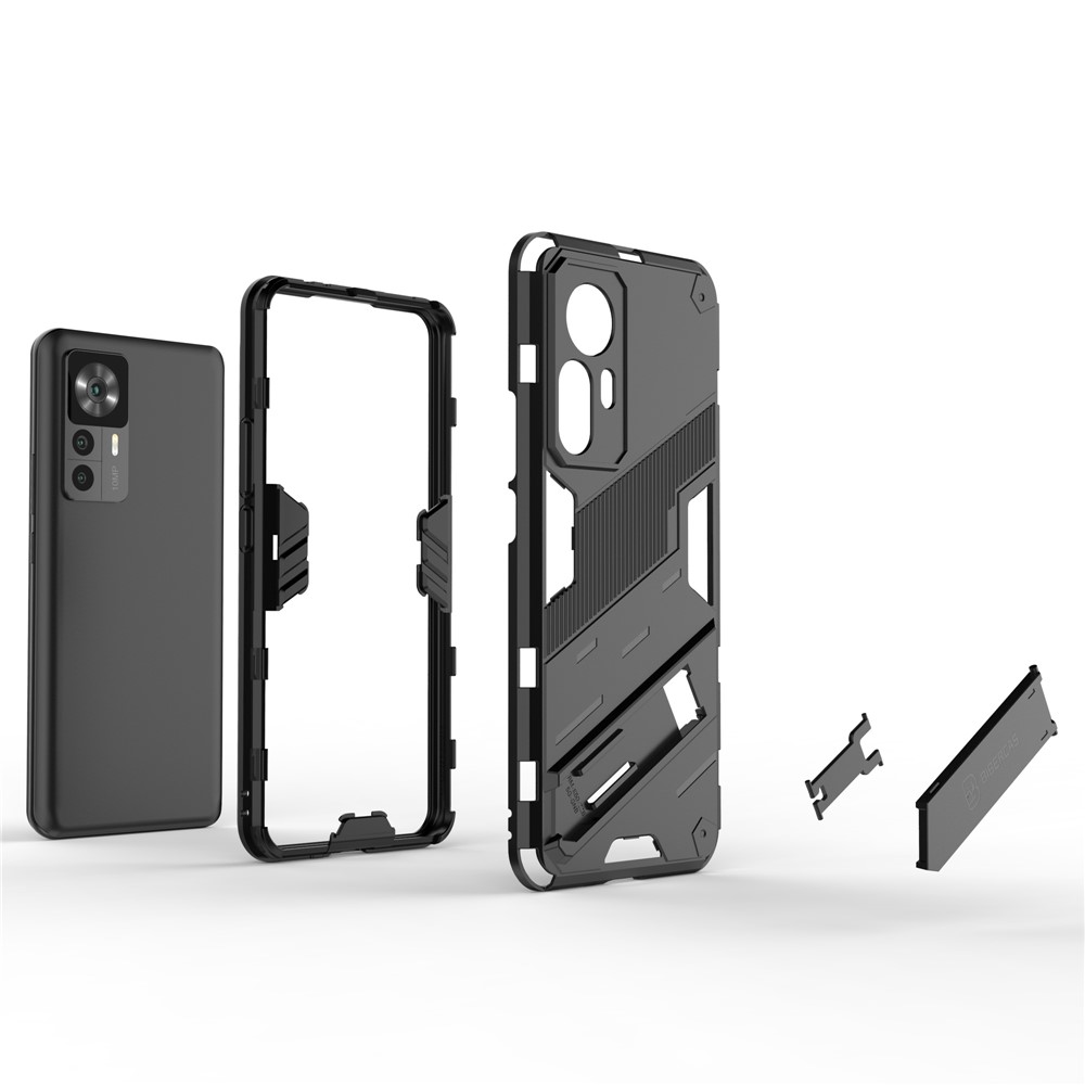 For Xiaomi Redmi K50 Ultra 5G PC+TPU Hybrid Phone Case Anti-scratch Back Cover with Kickstand - Black-3
