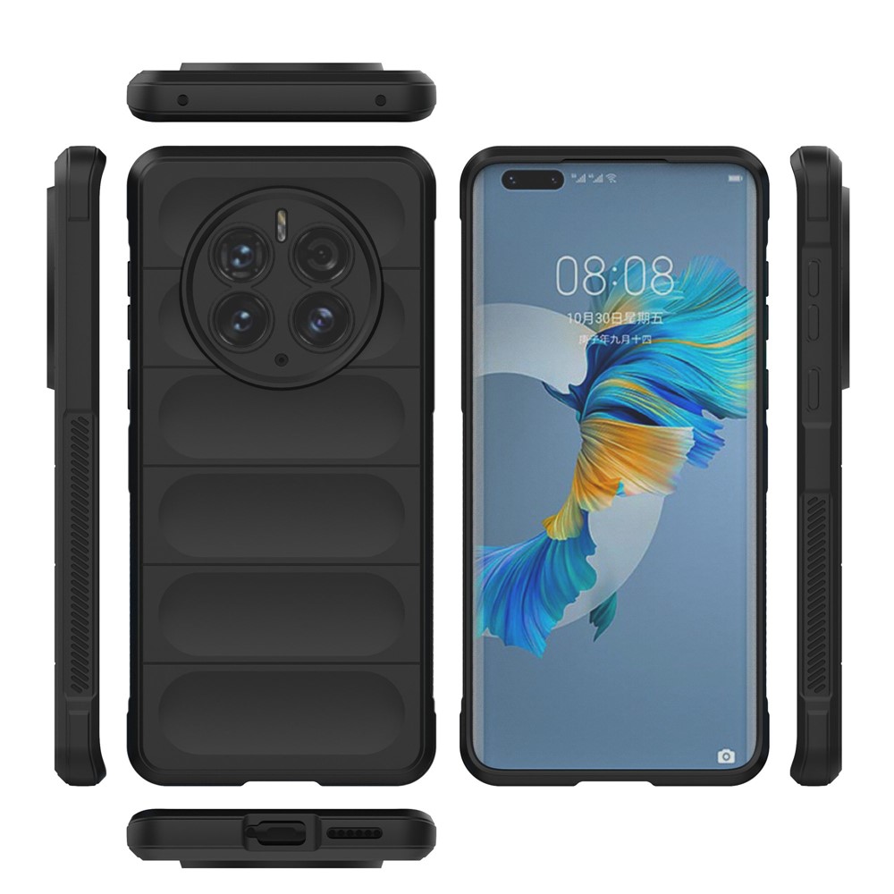 For Huawei Mate 50 Pro 4G Anti-scratch Phone Case Protective Anti-drop Soft TPU Mobile Phone Cover - Black-6