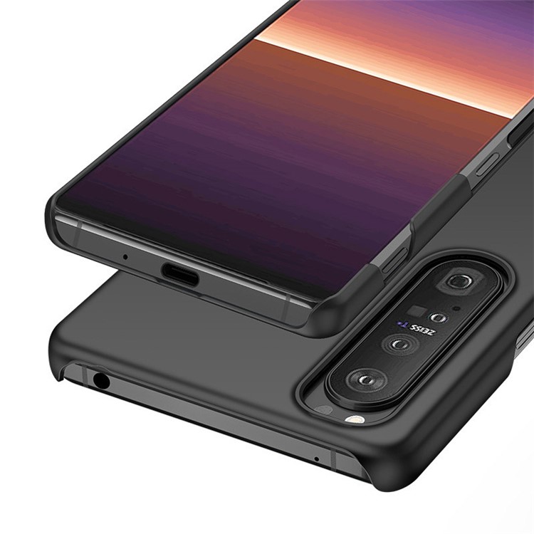 For Sony Xperia 1 IV 5G Ultra Slim Phone Case Scratch-resistant Hard PC Cell Phone Cover - Black-6