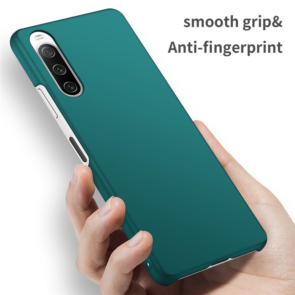 For Sony Xperia 10 IV 5G Anti-drop Anti-fingerprint Phone Case Hard PC Protective Cell Phone Back Cover - Green-2
