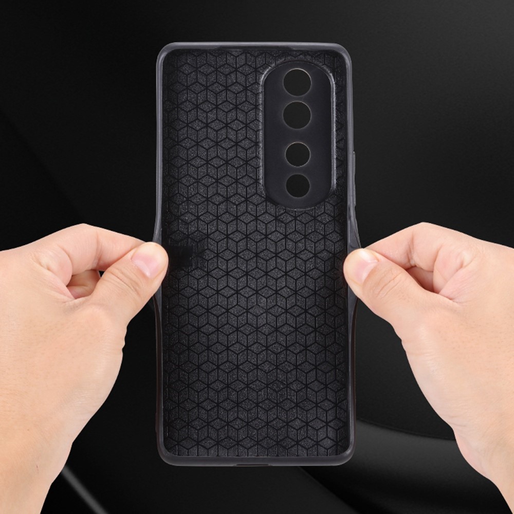 AZNS For Honor 70 Pro 5G Imprinted Pattern Drop-proof PU Leather Coated TPU Cover Anti-slip Cell Phone Case - Brown-8
