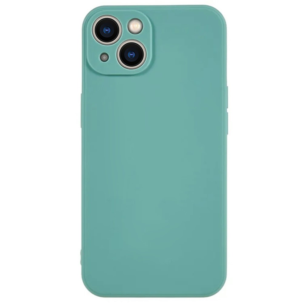 KALEBOL KLB-TPU003 For iPhone 13 Case Anti-Scratch Solid Color TPU Phone Cover - Cyan