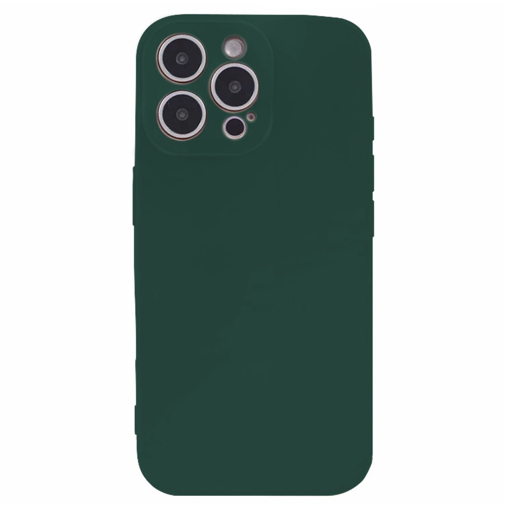 KALEBOL KLB-TPU003 For iPhone 14 Pro Case Anti-Scratch Solid Color TPU Phone Cover - Midnight Green