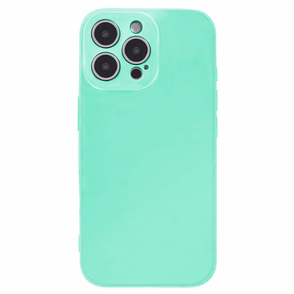 KALEBOL KLB-TPU003 For iPhone 14 Pro Max Case Anti-Scratch Solid Color TPU Phone Cover - Cyan