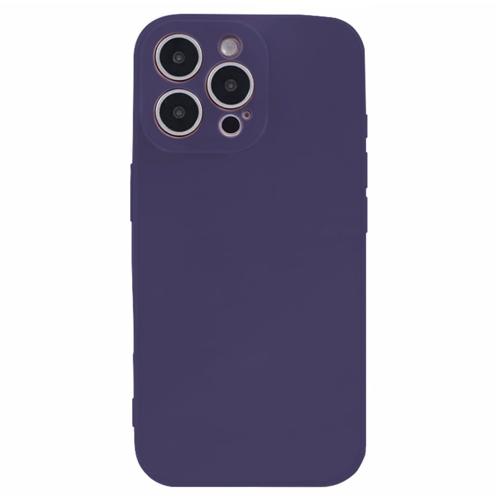 KALEBOL KLB-TPU003 For iPhone 14 Pro Max Case Anti-Scratch Solid Color TPU Phone Cover - Dark Purple