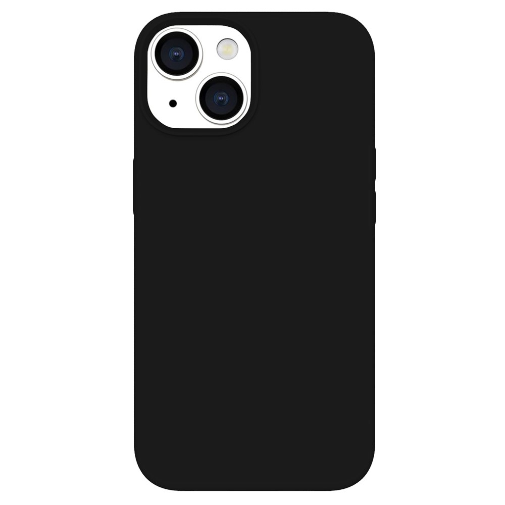 KALEBOL KLB-YTGJ001 For iPhone 15 Case Solid Color Liquid Silicone+PC Phone Cover - Black