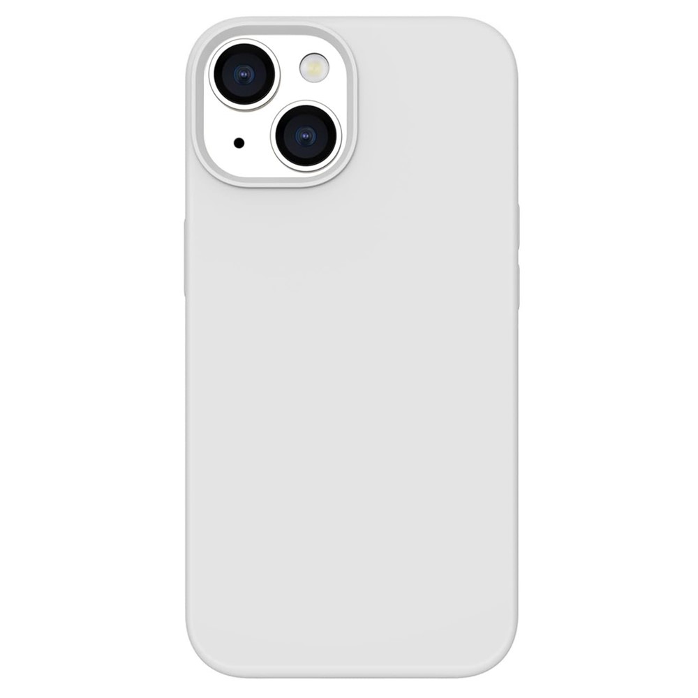 KALEBOL KLB-YTGJ001 For iPhone 15 Case Solid Color Liquid Silicone+PC Phone Cover - White