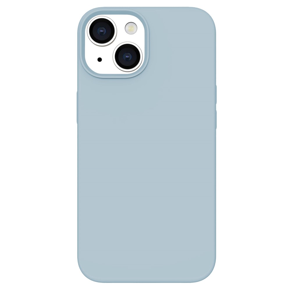 KALEBOL KLB-YTGJ001 For iPhone 15 Case Solid Color Liquid Silicone+PC Phone Cover - Baby Blue