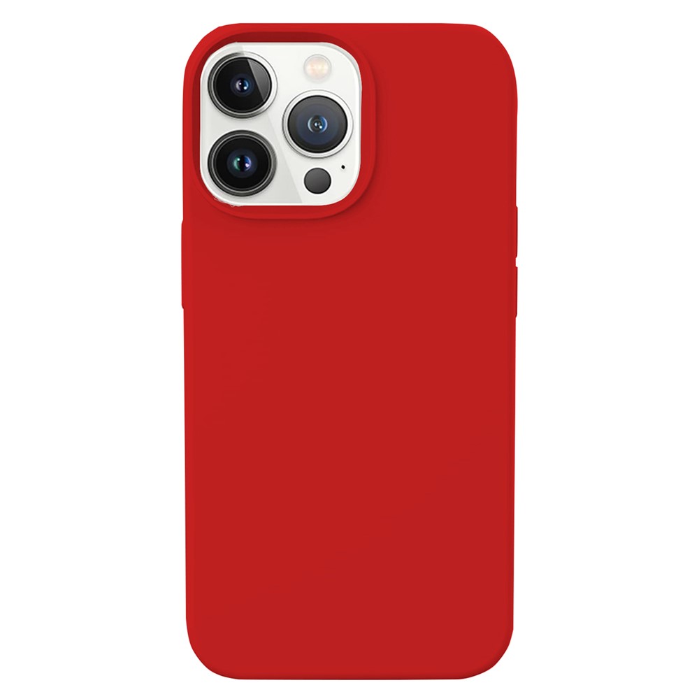 KALEBOL KLB-YTGJ001 For iPhone 14 Pro Case Solid Color Liquid Silicone+PC Phone Cover - Red