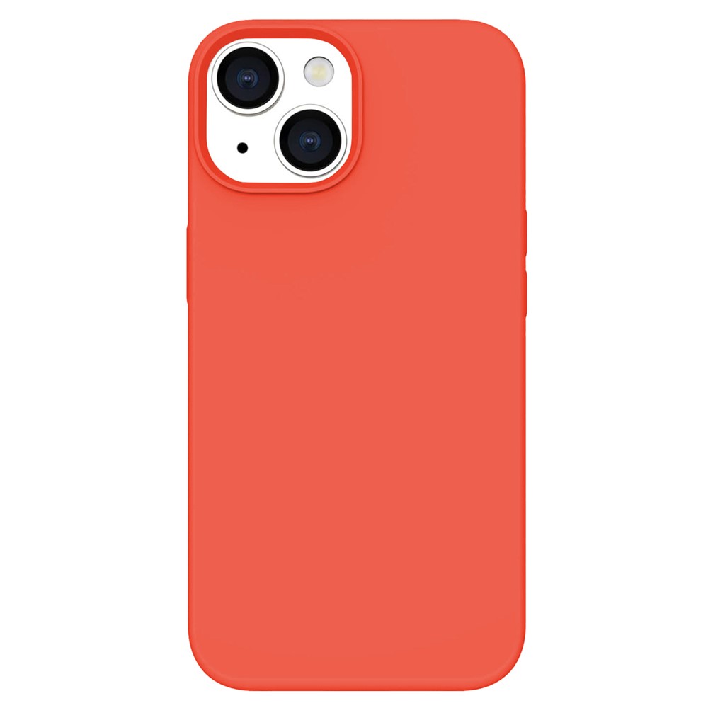 KALEBOL KLB-YTGJ001 For iPhone 14 Case Solid Color Liquid Silicone+PC Phone Cover - Orange
