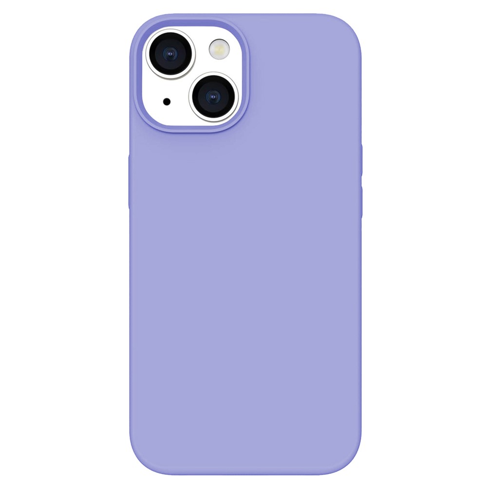 KALEBOL KLB-YTGJ001 For iPhone 14 Case Solid Color Liquid Silicone+PC Phone Cover - Purple
