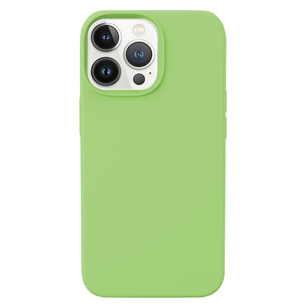 KALEBOL KLB-YTGJ001 For iPhone 13 Pro Max Case Solid Color Liquid Silicone+PC Phone Cover - Green