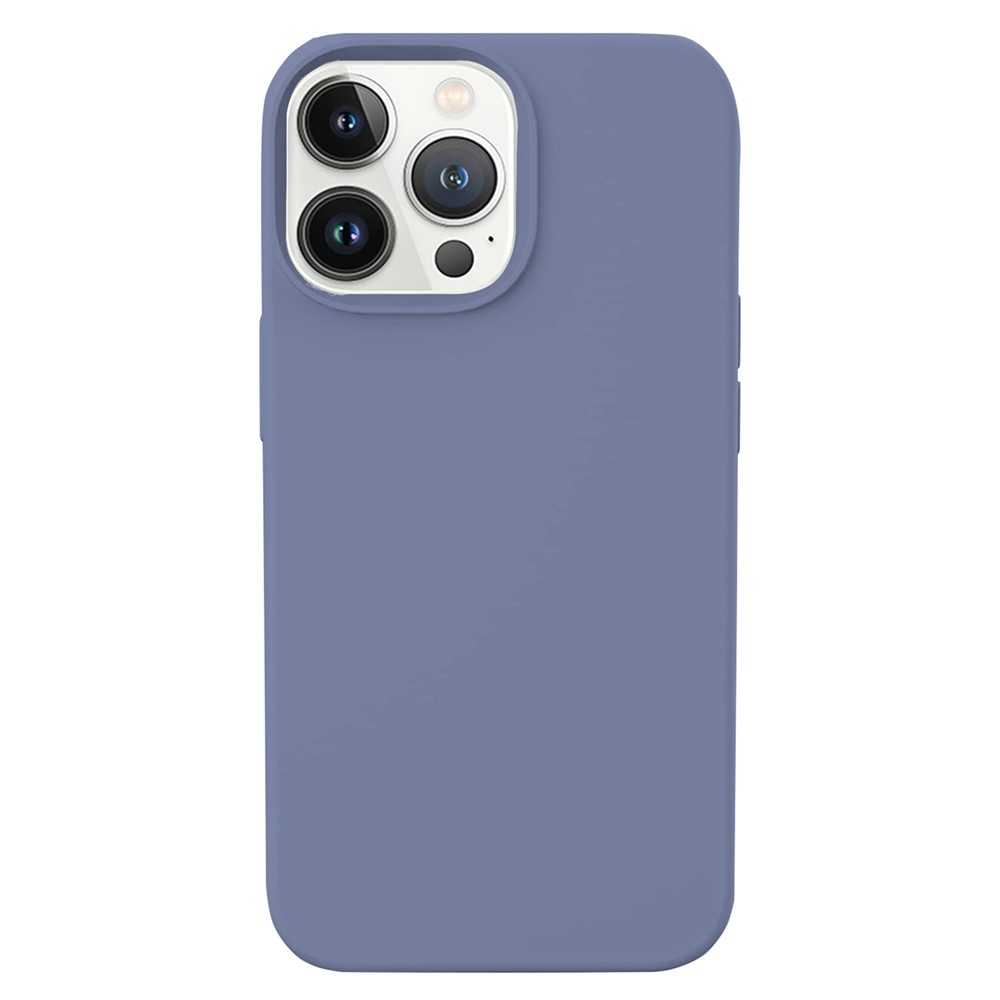 KALEBOL KLB-YTGJ001 For iPhone 13 Pro Case Solid Color Liquid Silicone+PC Phone Cover - Lilac Purple