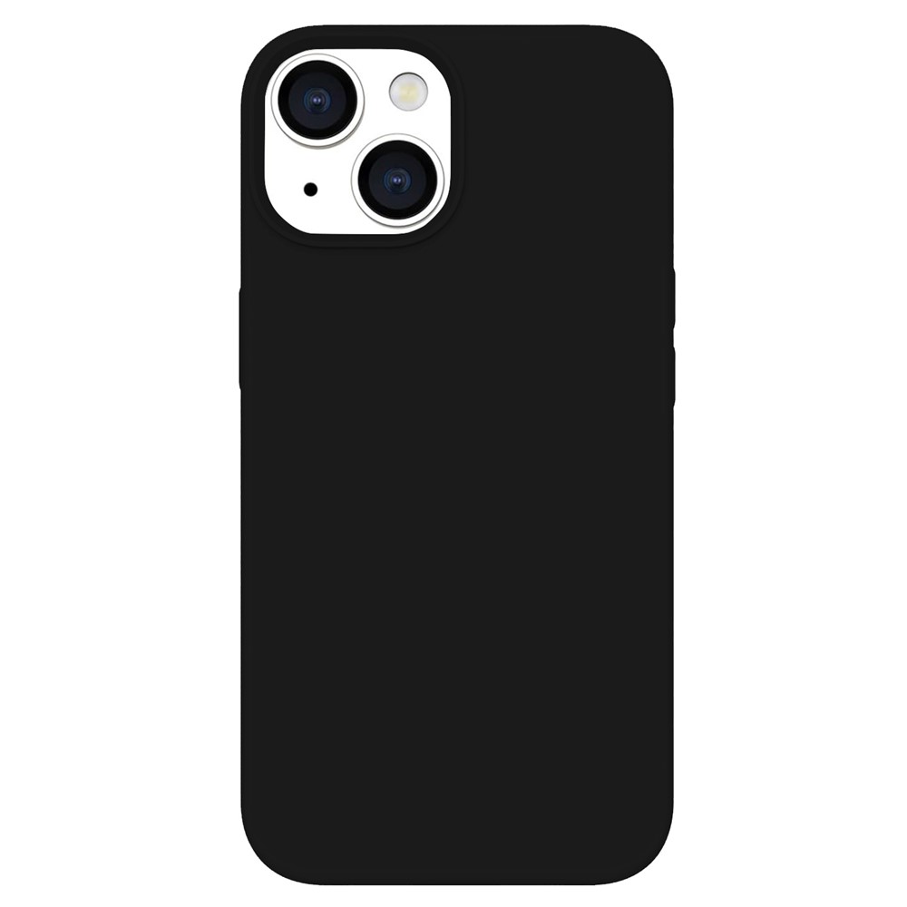 KALEBOL KLB-YTGJ001 For iPhone 13 Case Solid Color Liquid Silicone+PC Phone Cover - Black