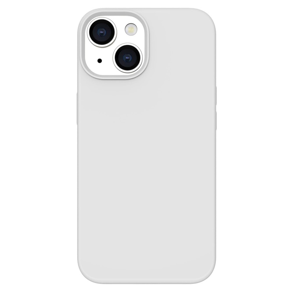 KALEBOL KLB-YTGJ001 For iPhone 13 Case Solid Color Liquid Silicone+PC Phone Cover - White