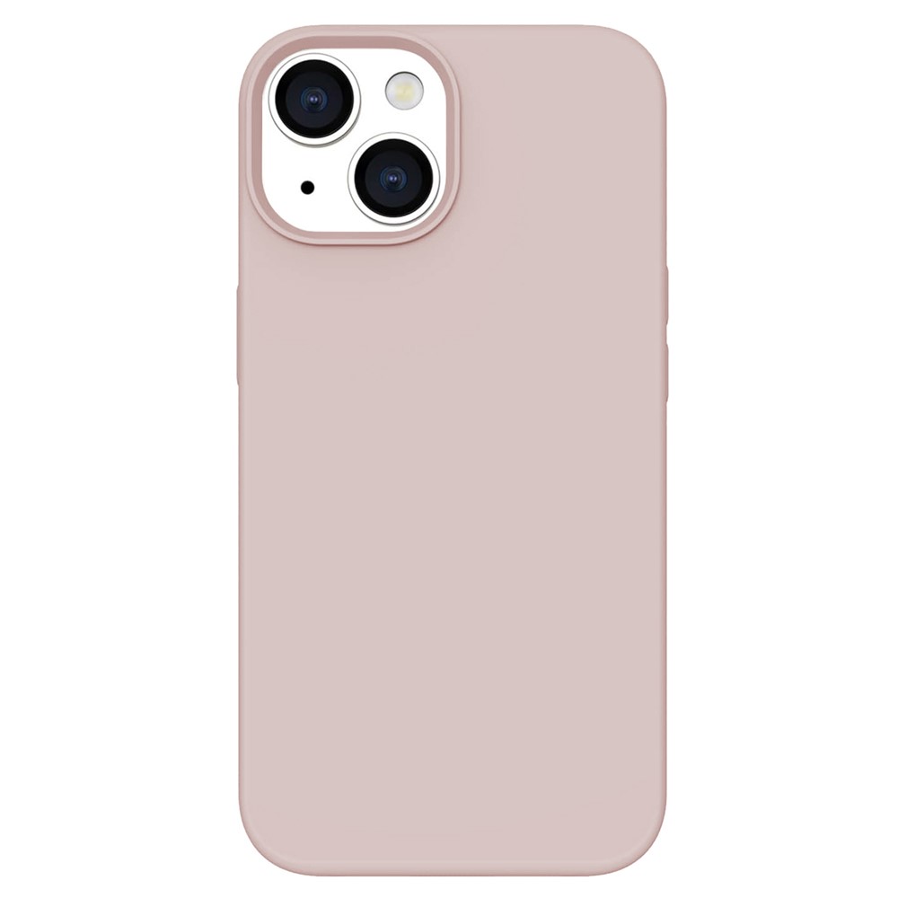 KALEBOL KLB-YTGJ001 For iPhone 13 Case Solid Color Liquid Silicone+PC Phone Cover - Pink