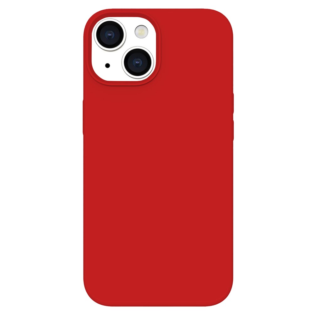 KALEBOL KLB-YTGJ001 For iPhone 13 Case Solid Color Liquid Silicone+PC Phone Cover - Red