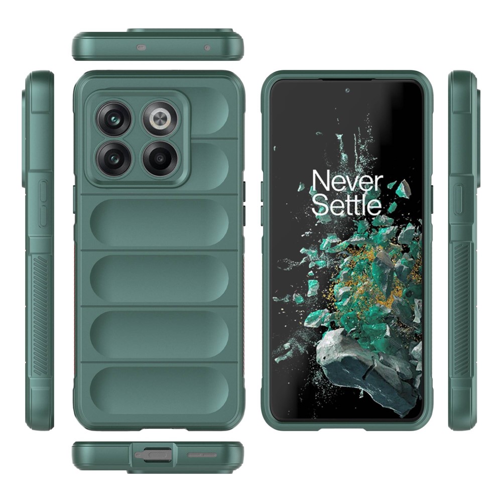 For OnePlus 10T 5G / Ace Pro 5G Shockproof Rugged Design Phone Case Anti-Scratch Soft TPU Back Cover - Green-8