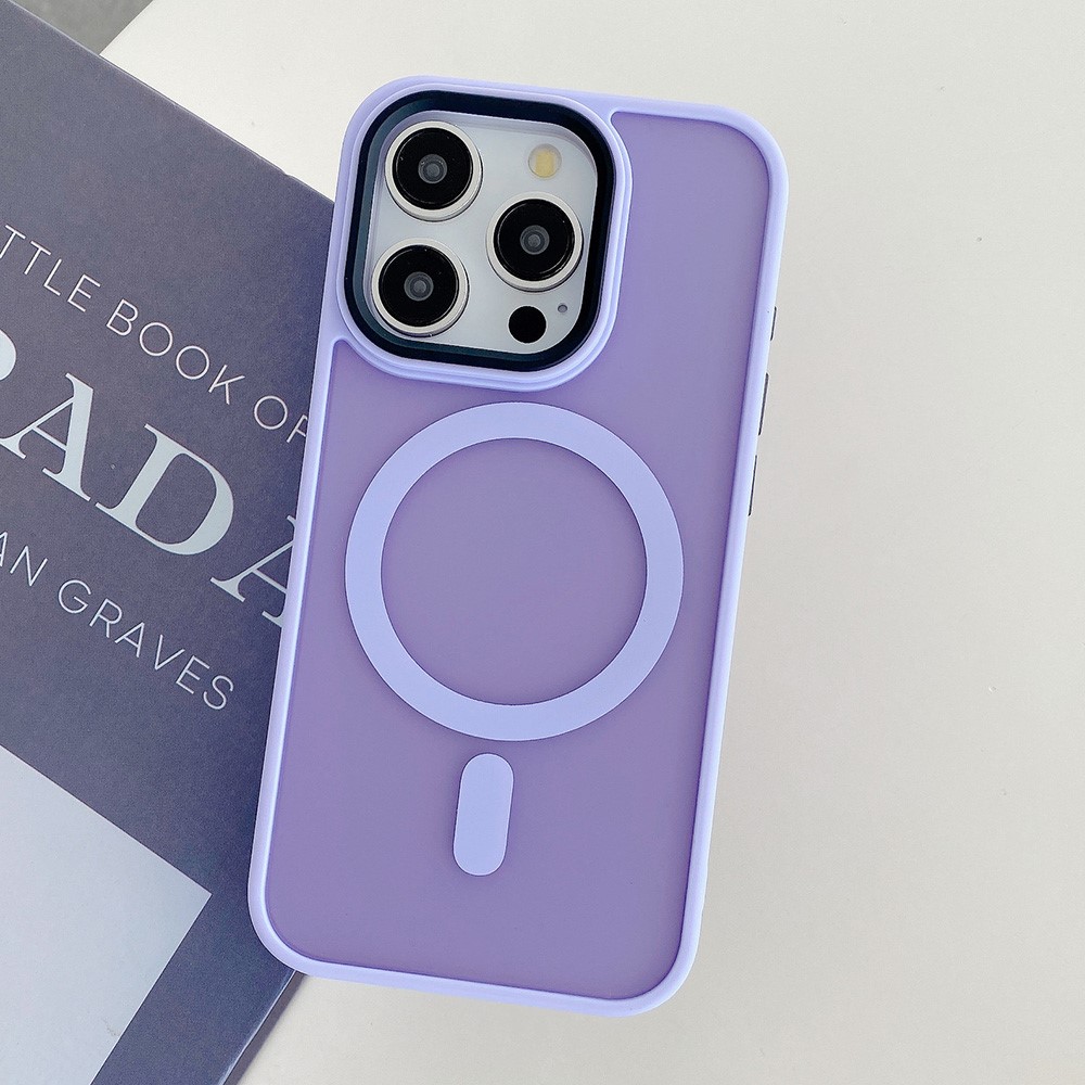 For iPhone 13 Pro Max Case Compatible with MagSafe Skin-Touch PC+TPU Phone Cover - Light Purple