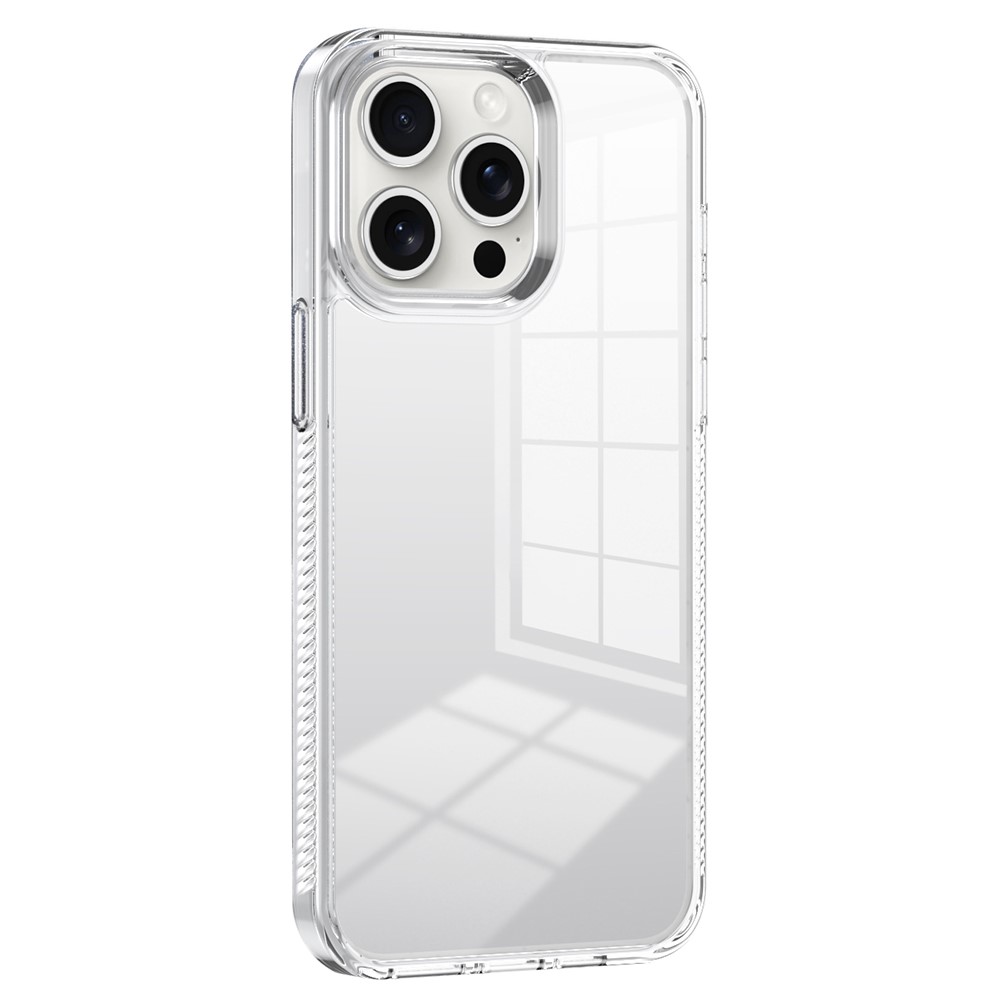 For iPhone 14 Pro Max Clear Phone Case TPU PC Anti-slip Drop-proof Back Cover - Transparent