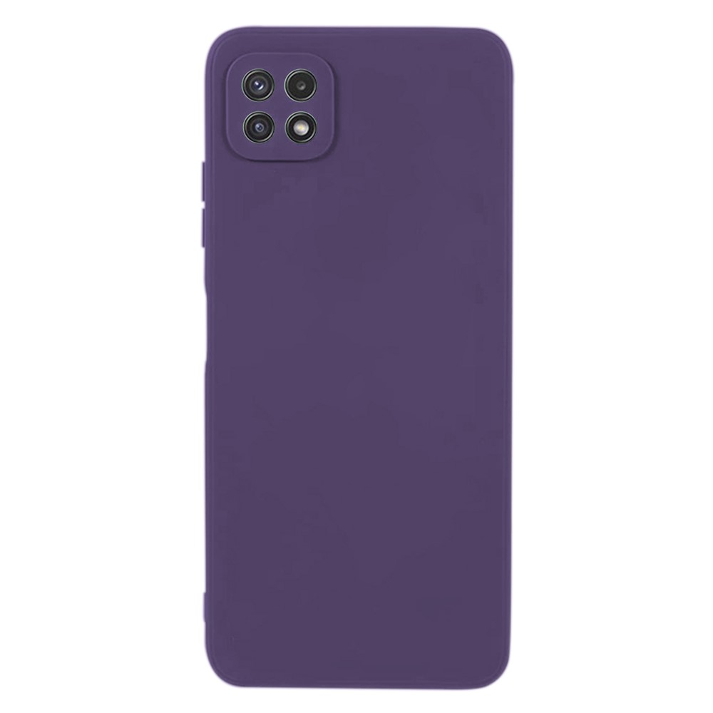 KALEBOL KLB-TPU003 For Samsung Galaxy A22 5G (EU) / (US) Case Anti-Scratch Solid Color TPU Phone Cover - Dark Purple
