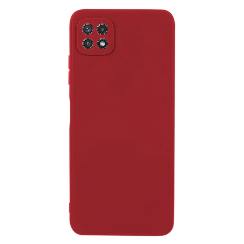 KALEBOL KLB-TPU003 For Samsung Galaxy A22 5G (EU)  /  (US) Case Anti-Scratch Solid Color TPU Phone Cover - Red