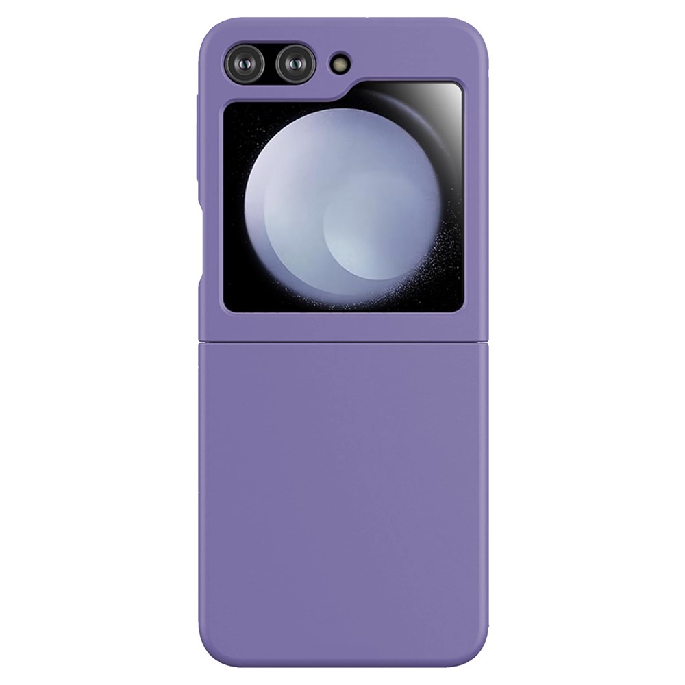 KALEBOL KLB-YTGJ002 For Samsung Galaxy Z Flip 5G Case Solid Color Liquid Silicone+PC Phone Cover - Purple