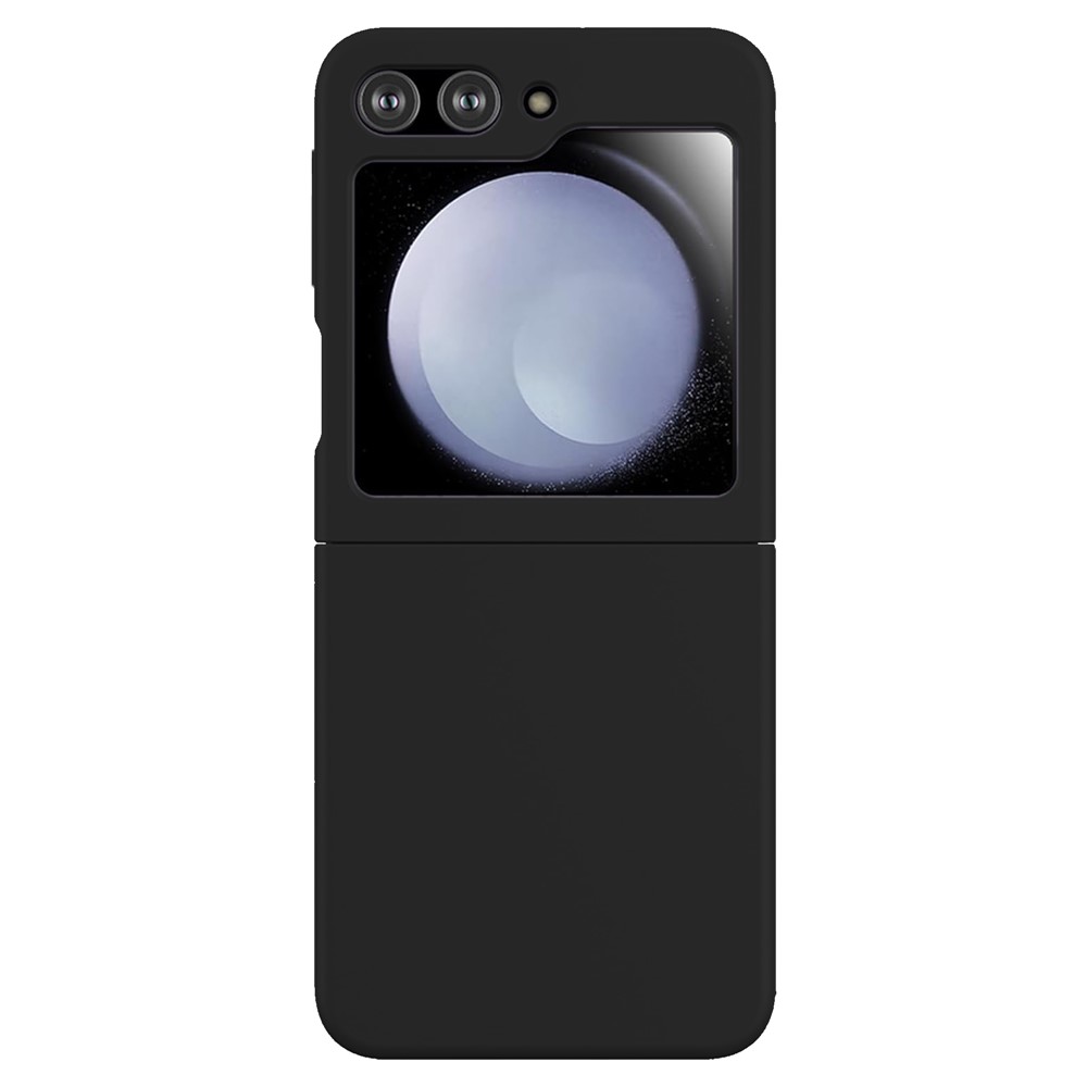 KALEBOL KLB-YTGJ002 For Samsung Galaxy Z Flip 5G Case Solid Color Liquid Silicone+PC Phone Cover - Black