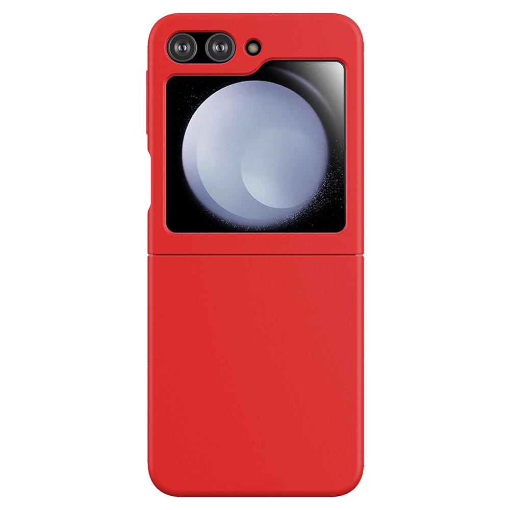 KALEBOL KLB-YTGJ002 For Samsung Galaxy Z Flip 5G Case Solid Color Liquid Silicone+PC Phone Cover - Red
