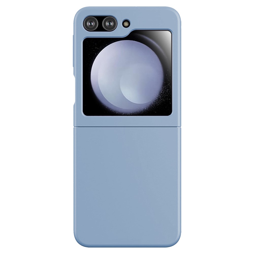 KALEBOL KLB-YTGJ002 For Samsung Galaxy Z Flip 5G Case Solid Color Liquid Silicone+PC Phone Cover - Sky Blue