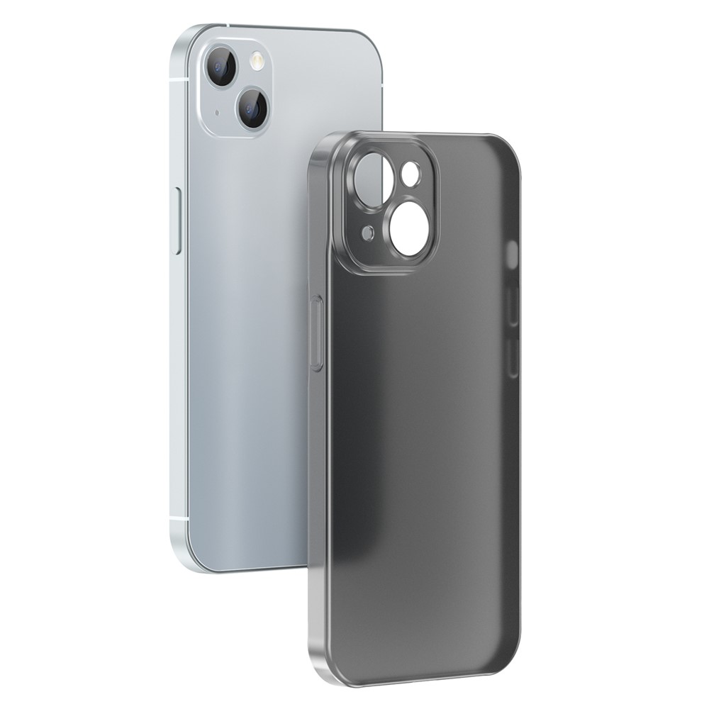 TOOCKI For iPhone 15 Plus Case Ultra Thin Matte PC Phone Cover - Transparent Black