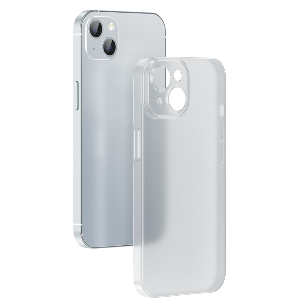 TOOCKI For iPhone 15 Plus Case Ultra Thin Matte PC Phone Cover - Transparent White