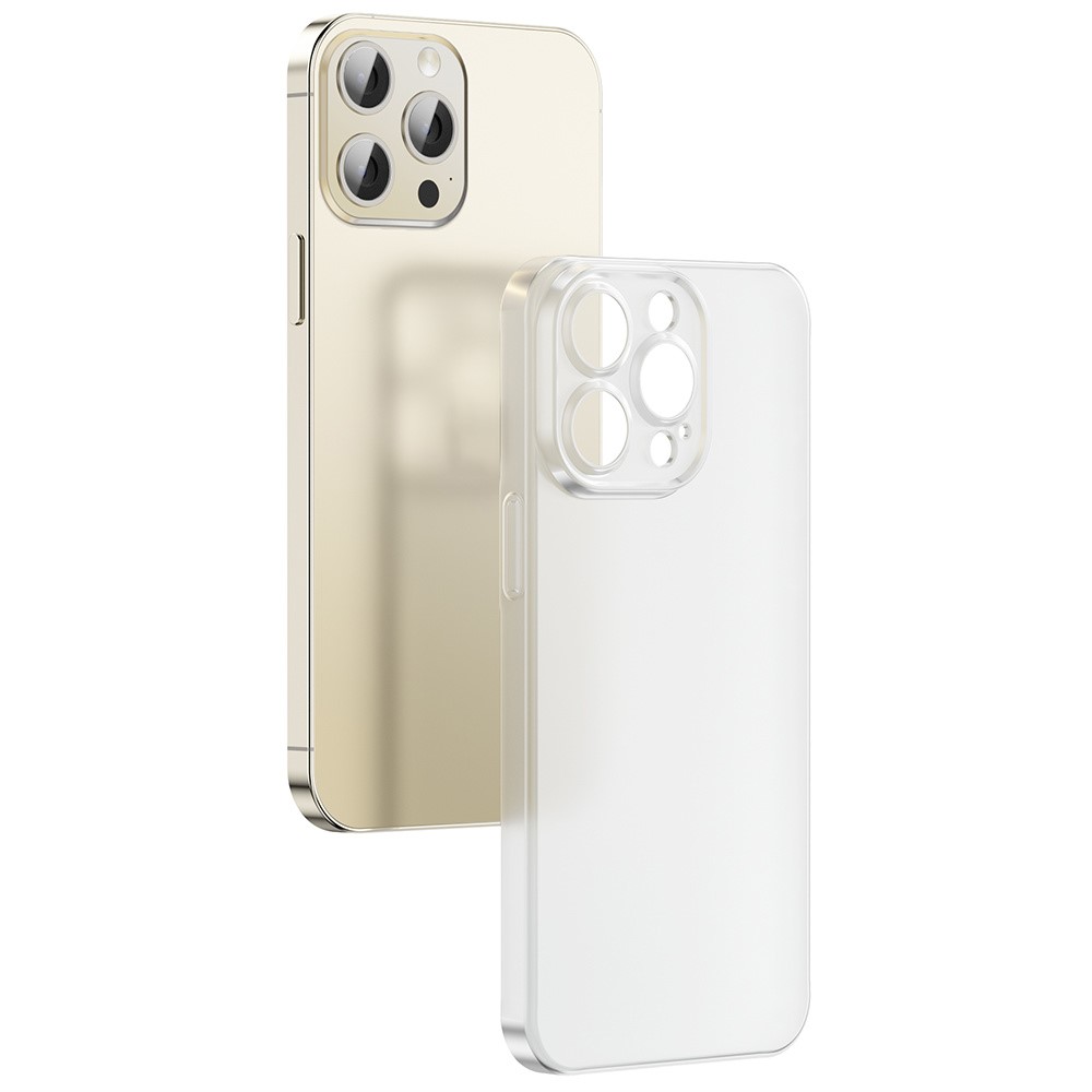 TOOCKI For iPhone 13 Pro Max Case Ultra Thin Matte PC Phone Cover - White