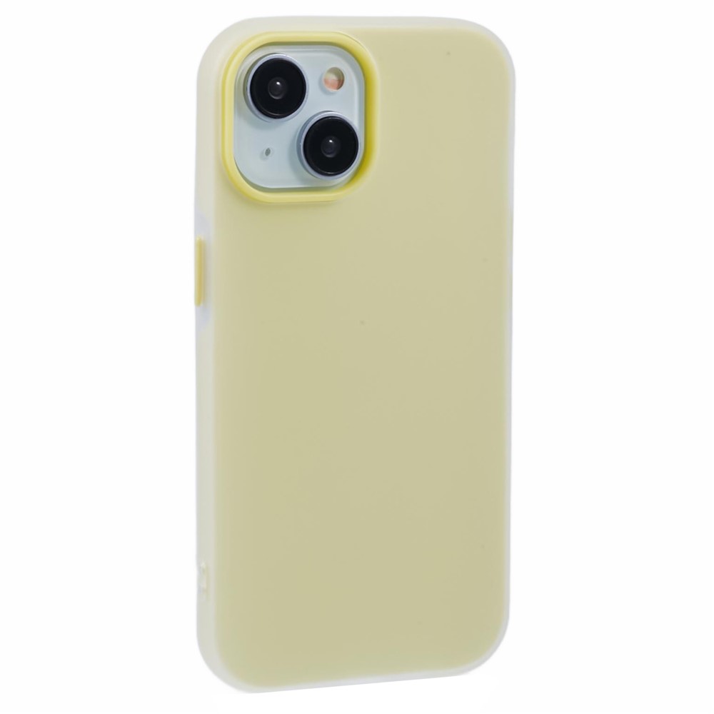 For iPhone 14 Case Detachable TPU Shockproof Phone Cover - Yellow