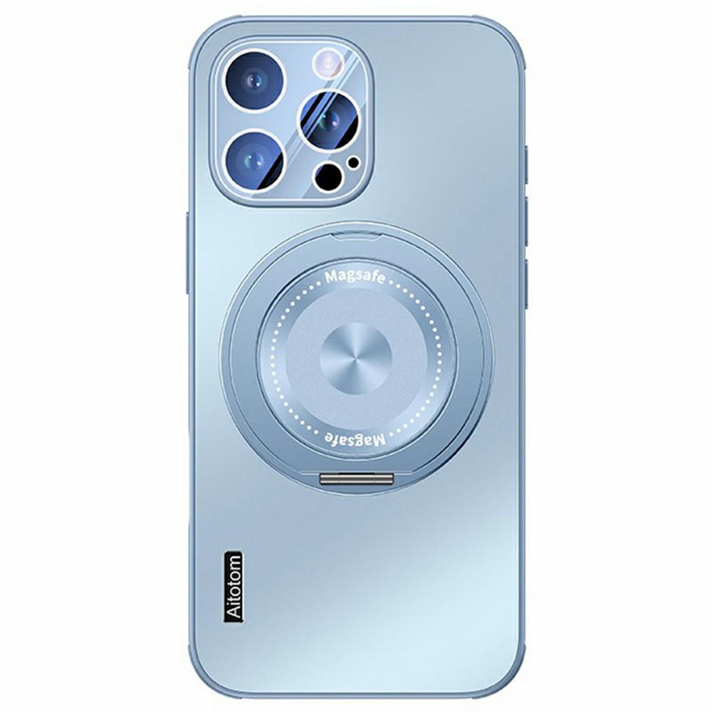 For iPhone 14 Pro Max Case Compatible with MagSafe Kickstand TPU+PC Heat Dissipation Phone Cover - Blue