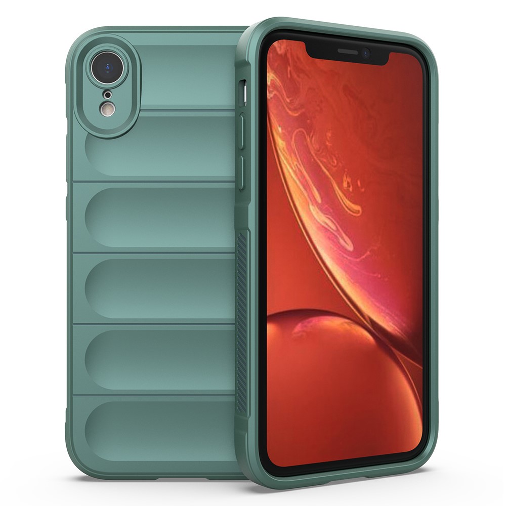 For iPhone XR Case Anti-Drop Soft TPU Rugged Phone Back Cover - Green