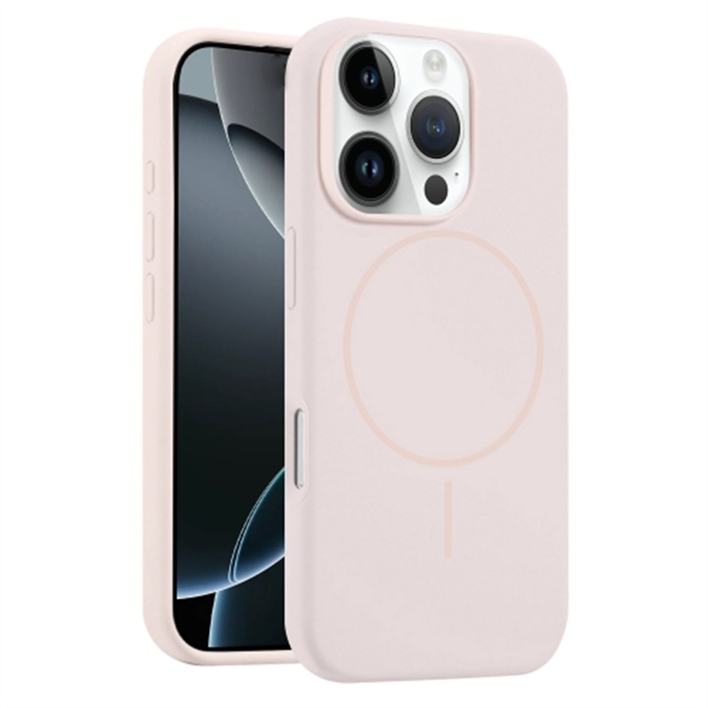 For iPhone 14 Pro Case Compatible with MagSafe Liquid Silicone Anti-Drop Phone Cover - Light Pink