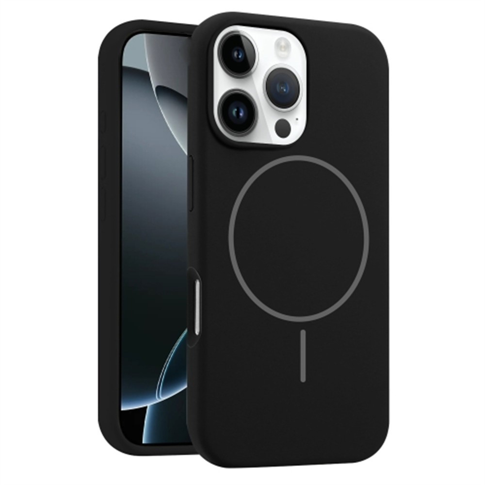 For iPhone 14 Pro Case Compatible with MagSafe Liquid Silicone Anti-Drop Phone Cover - Black