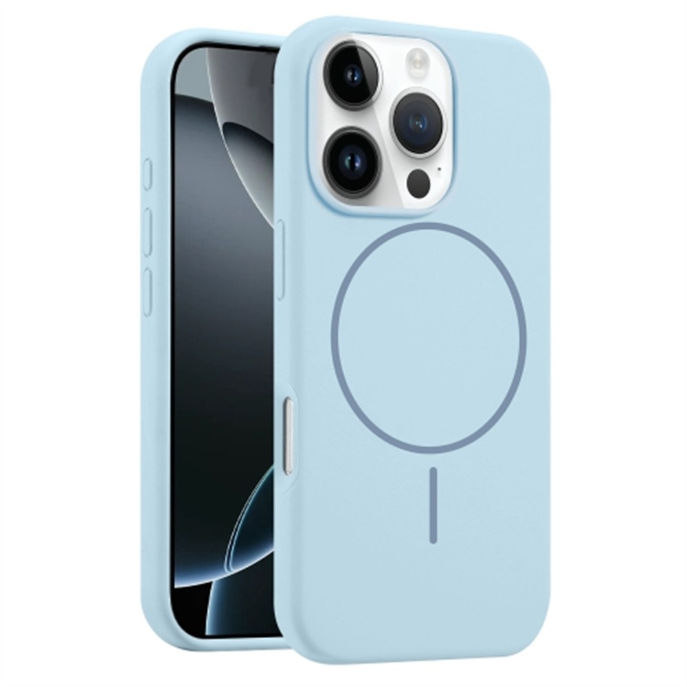 For iPhone 14 Pro Case Compatible with MagSafe Liquid Silicone Anti-Drop Phone Cover - Blue