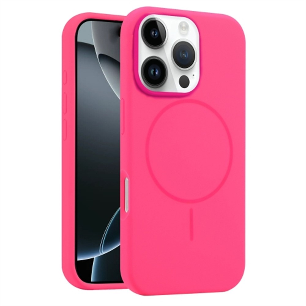 For iPhone 14 Pro Case Compatible with MagSafe Liquid Silicone Anti-Drop Phone Cover - Rose