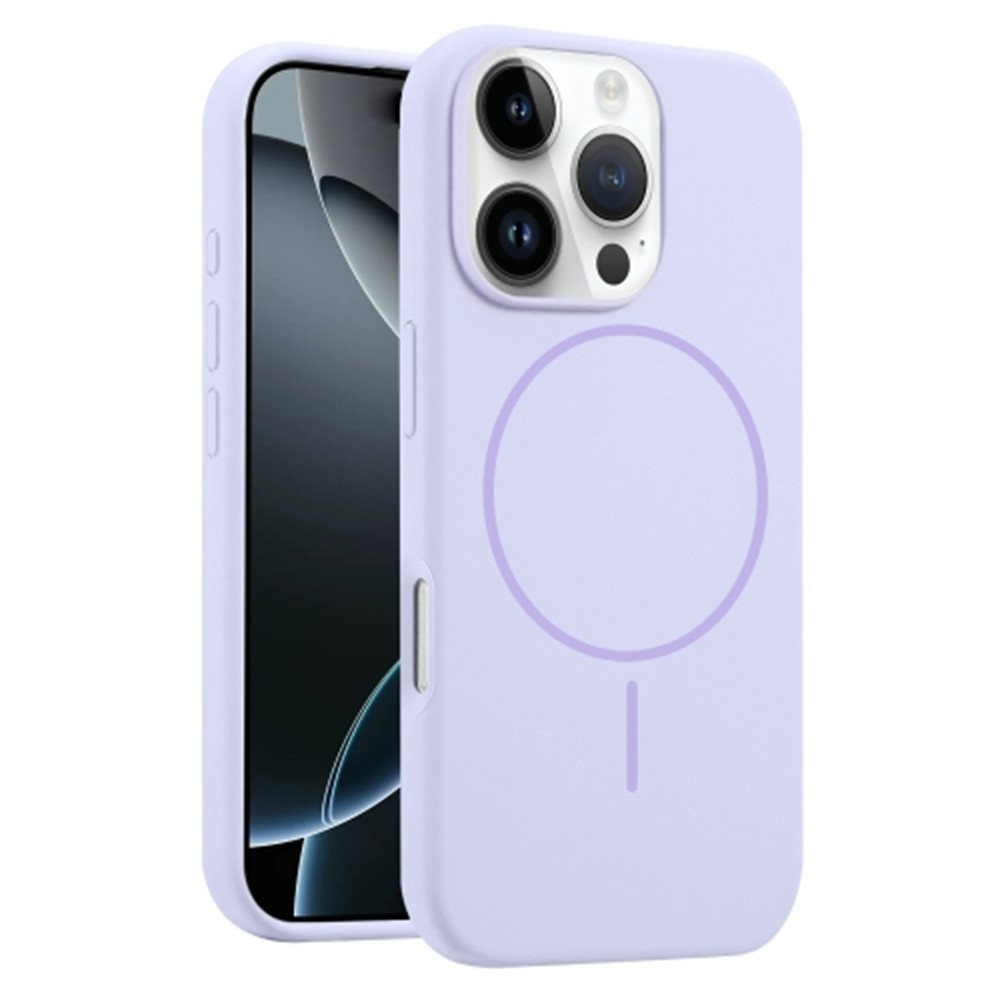 For iPhone 14 Pro Max Case Compatible with MagSafe Liquid Silicone Anti-Drop Phone Cover - Light Purple