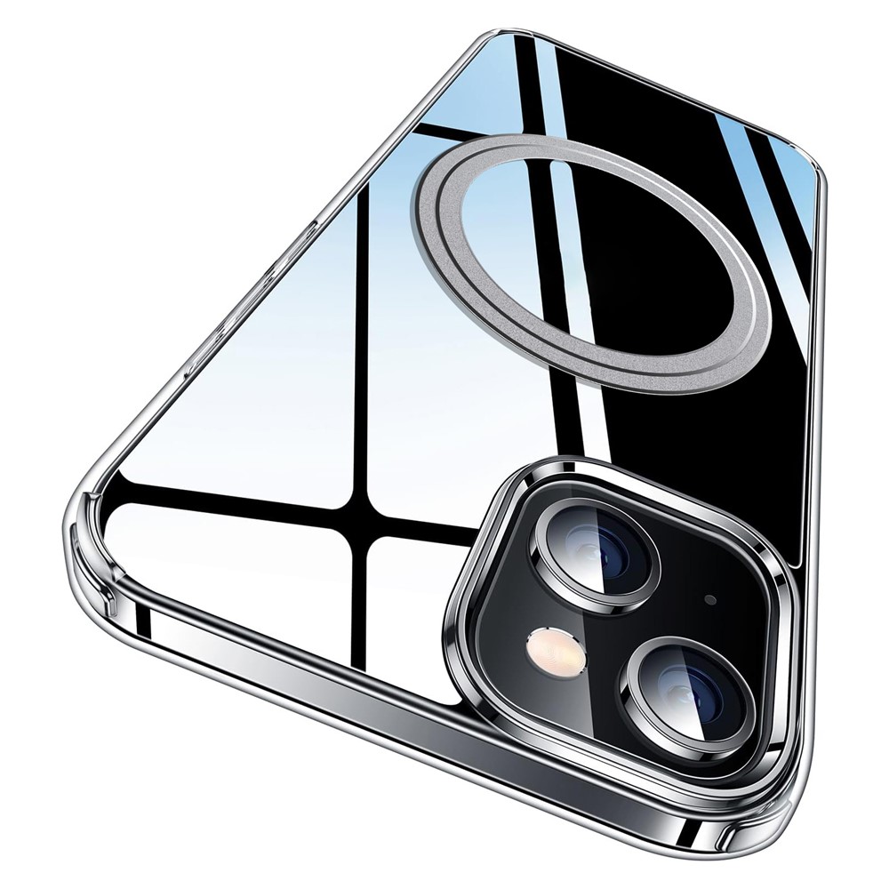 For iPhone 13 Phone Case Compatible with MagSafe TPU+PC Clear Back Cover
