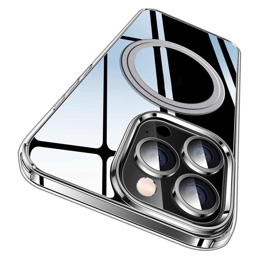 For iPhone 13 Pro Phone Case Compatible with MagSafe TPU+PC Clear Back Cover