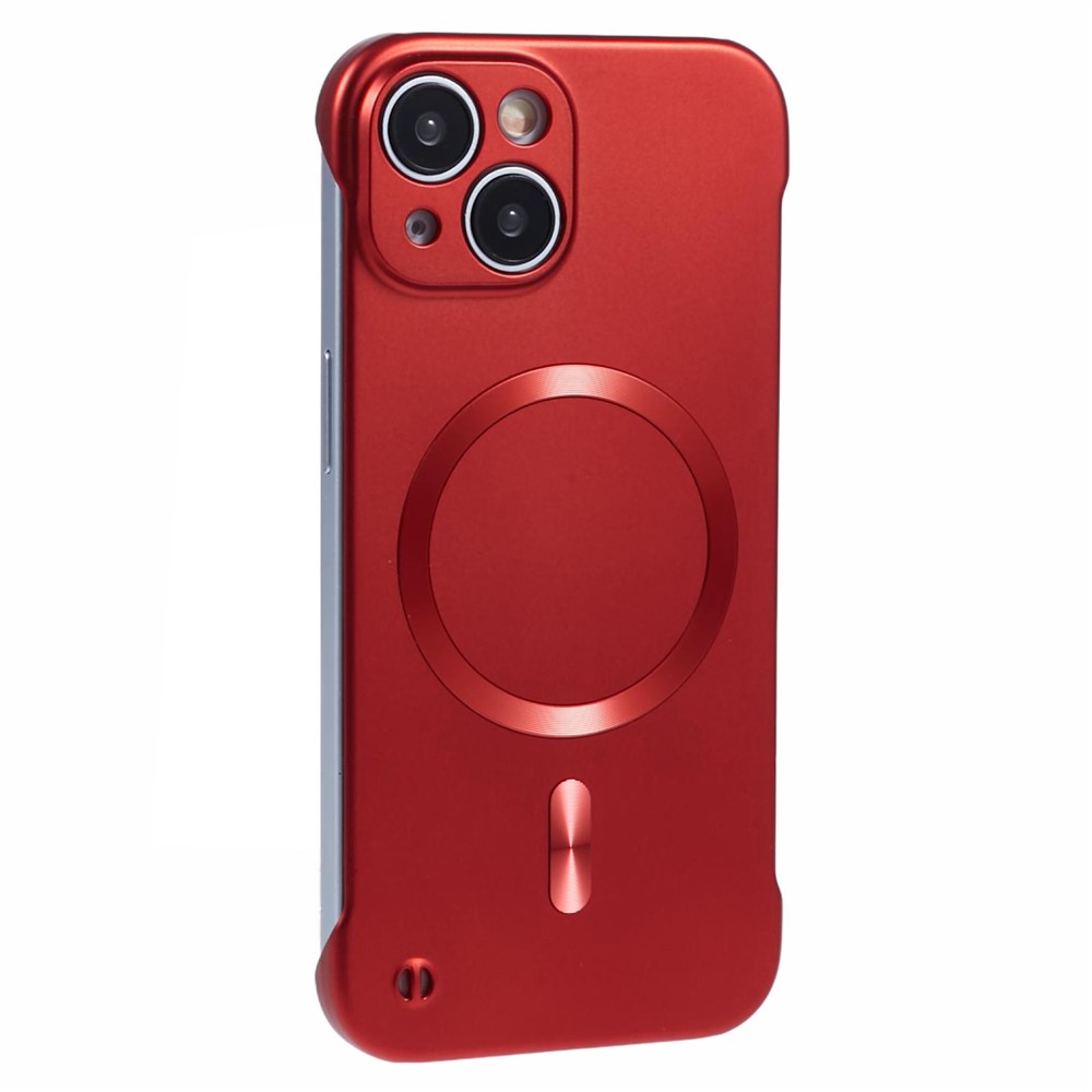 For iPhone 15 Case Compatible with MagSafe Hard PC Frameless Phone Cover - Red