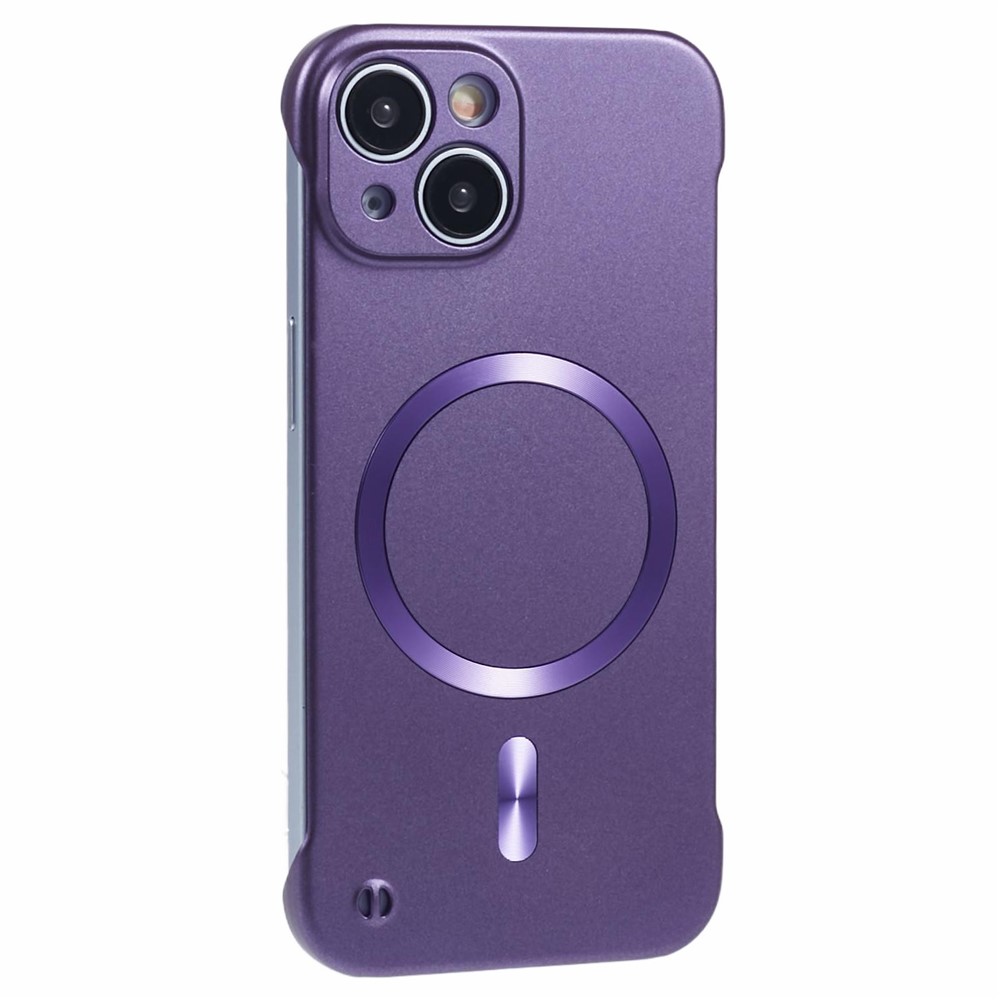 For iPhone 14 Case Compatible with MagSafe Hard PC Frameless Phone Cover - Purple